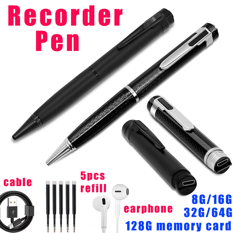 Voice Recorder Pen - Цифровая активированная ручка-диктофон 8G-128G Мини-профессиональная аудиозапись