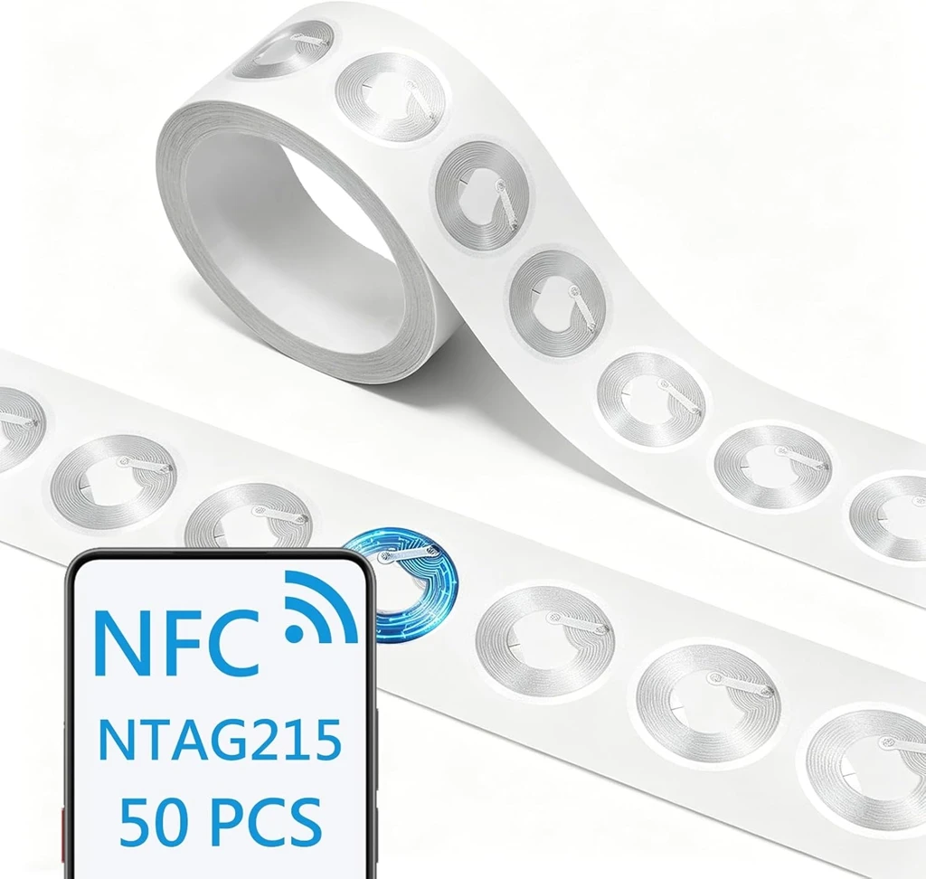 Nfc Tag Programmable - 13.56 МГц NTAG215 NFC-наклейки ISO14443A, самоклеящиеся