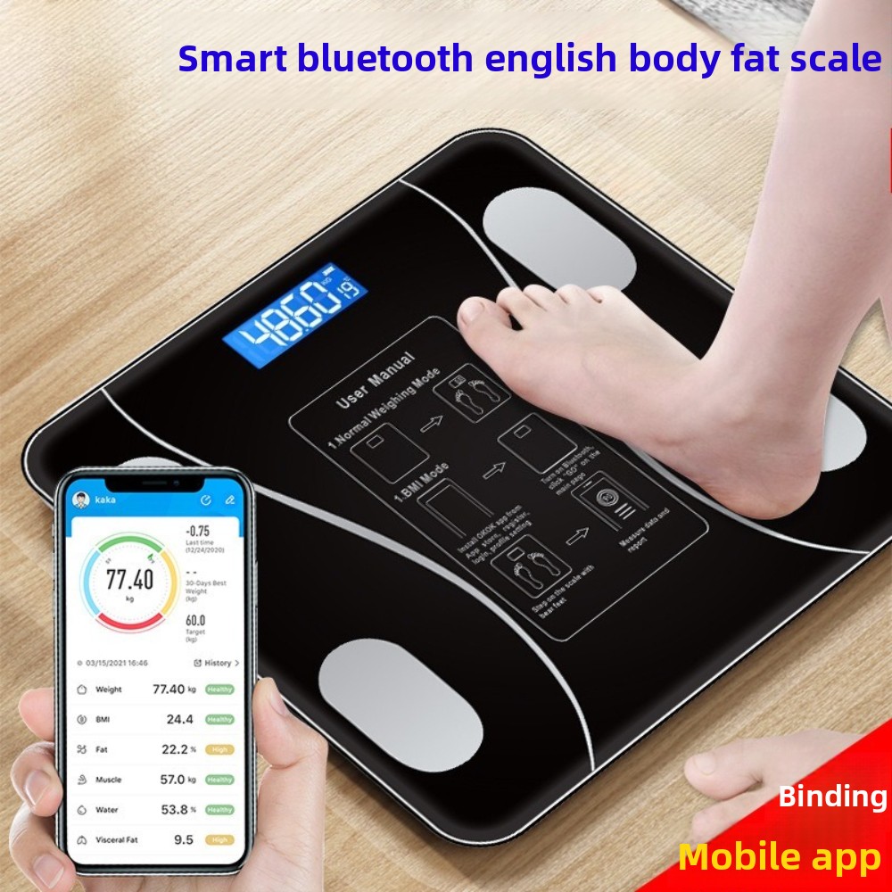 Body Fat Scale Smart - Перезаряжаемые умные электронные весы для взвешивания