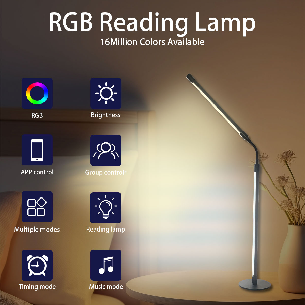 Настольная светодиодная лампа  – обзор и цена Rgb Desk Lamp Smart