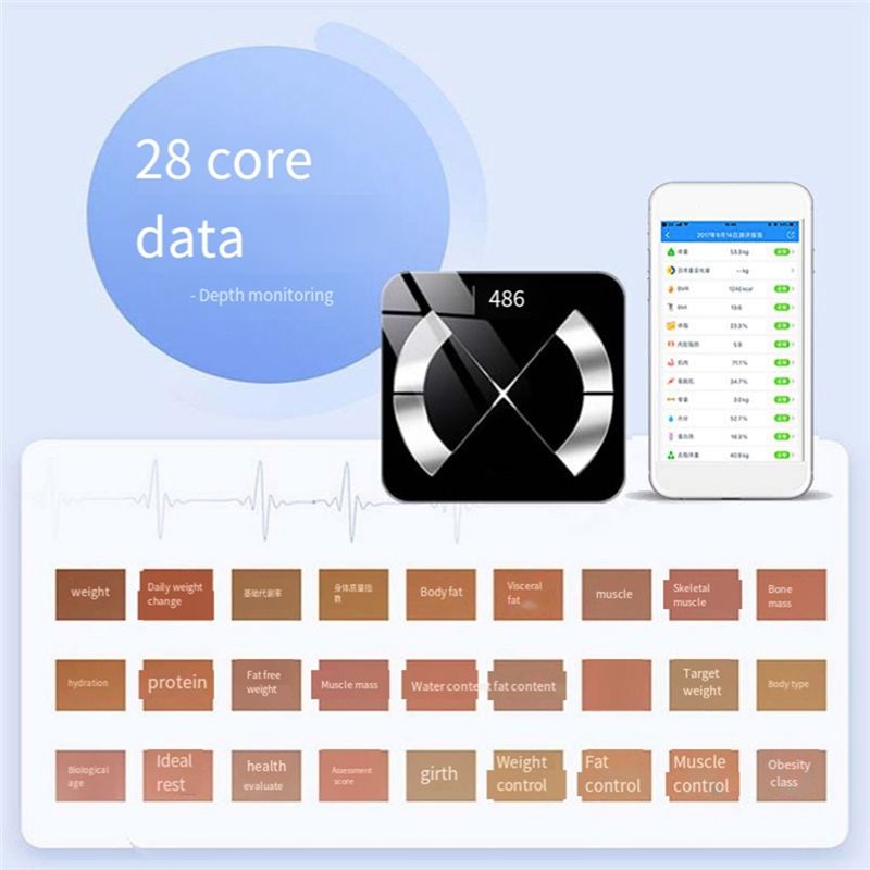 M12K-Электронные весы с Blueto – обзор и цена Body Fat Scale Smart