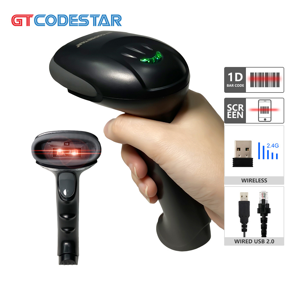 GTCODESTAR Высокоточный 1D CCD – обзор и цена Barcode Scanner Wireless